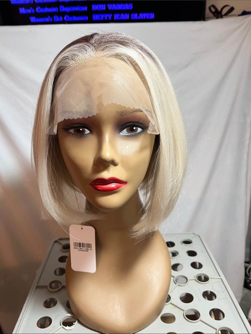 Lace Front Bob Wig - Platinum Blonde